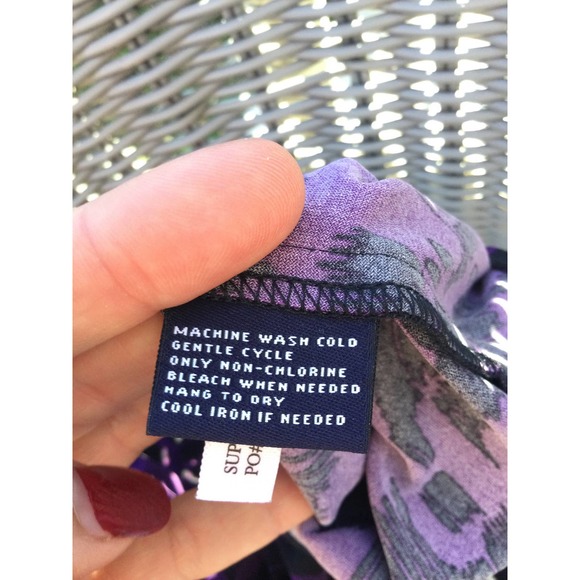 American Living 14 Dress purple black plus jersey knit work 3/4 length sleeve - Picture 10 of 10